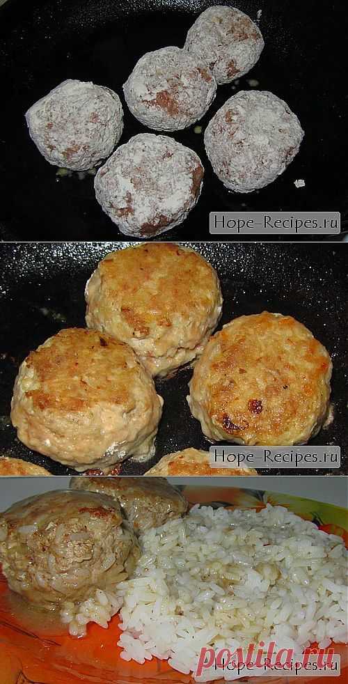 Жареные тефтели с рисом © Кулинарный блог #Рецепты Надежды