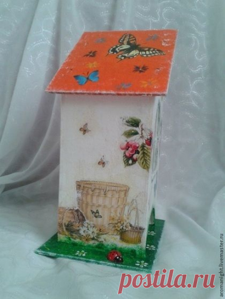 Купить Чайный домик &quot;Сладкое утро&quot; - белый, чайный домик декупаж, чайный домик, подарок