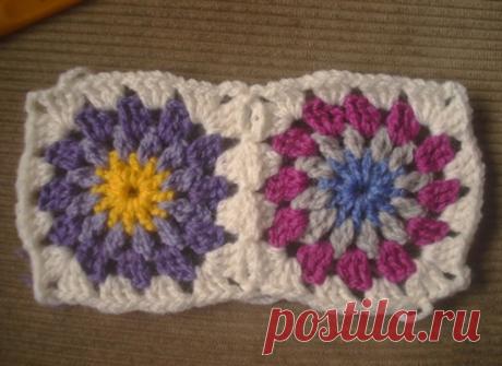 Из остатков пряжи вяжем тёплые уютные пледы