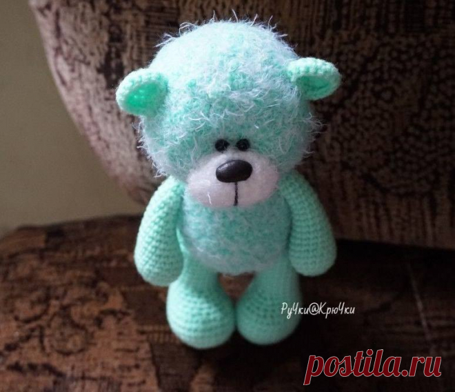 Мятный мишка амигуруми | AmiguRoom