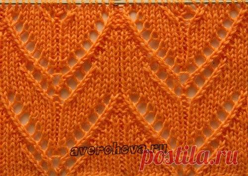 Ажурный узор для туники спицами