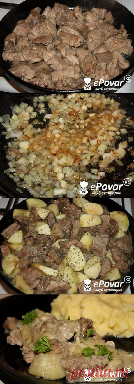 Свинина с яблоками и сливками — Рецепт приготовления с фото — Горячие блюда, Блюда из мяса