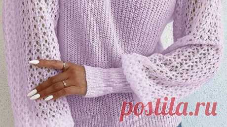 Пуловер с рукавом "епископ"