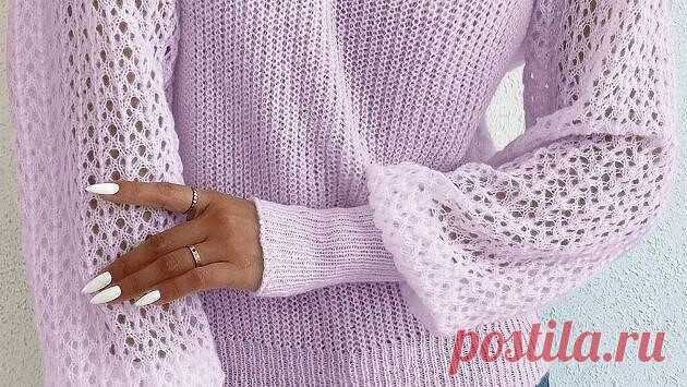 Пуловер с рукавом 