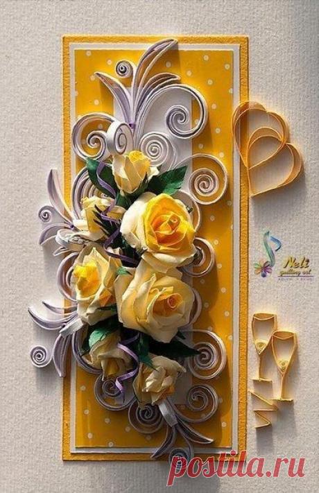 Открытки в технике квиллинг