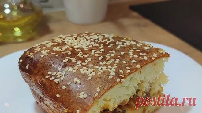 Заливной пирог с капустой: 