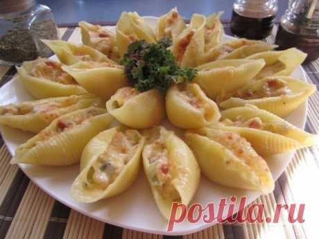Жюльен в больших ракушках (конкильони).