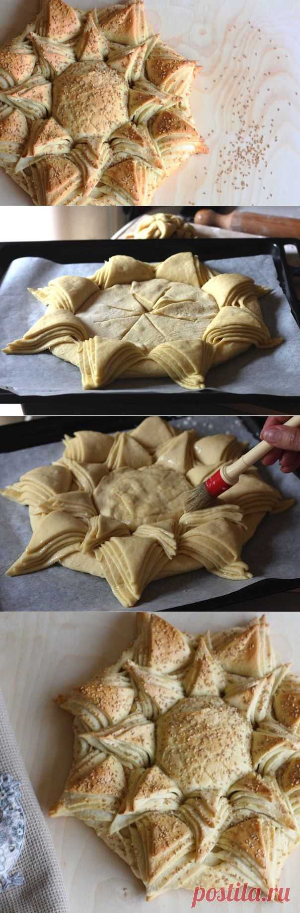 Красивенный и вкусный хлеб "Подсолнух" - Простые рецепты Овкусе.ру
