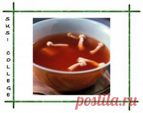 Мисо суп быстрого приготовления с грибами