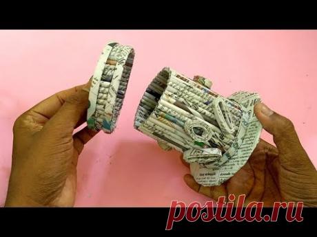 How to make a Storage box/Jewel Box  Using Newspaper | All type Videyos - YouTube