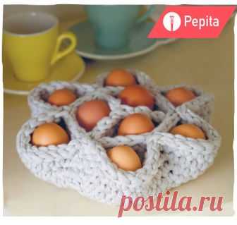 Корзинка для яиц: схема вязания крючком. Идея к Пасхе