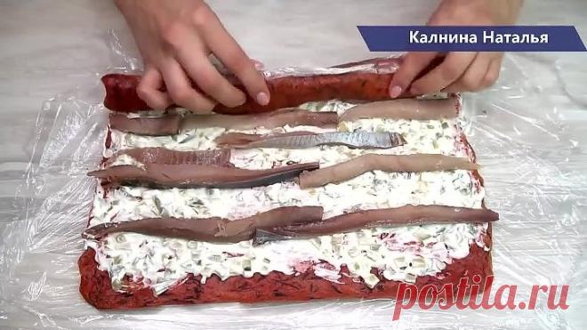 Изумительный закусочный рулет. Хоть 2 порции делай все равно не хватит ПРОВЕРЕНО!