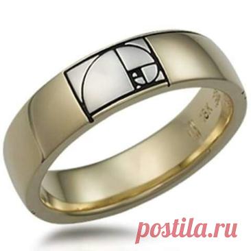 Кольцо. Обручальное кольцо. «Золотое сечение». Желтое золото.