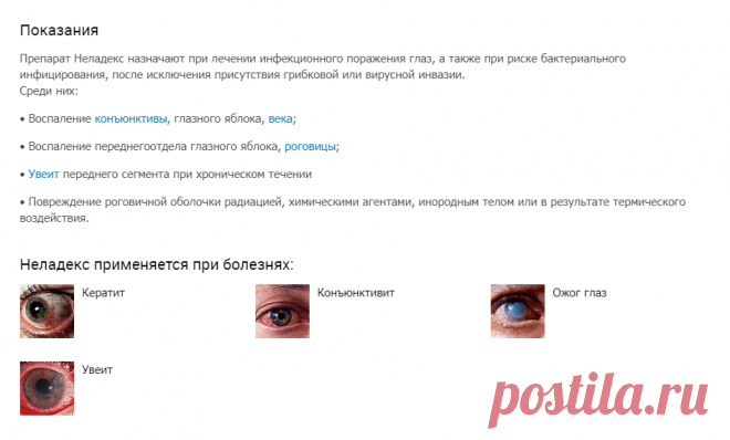Неладекс глазные капли - инструкция, цена, отзывы и аналоги
