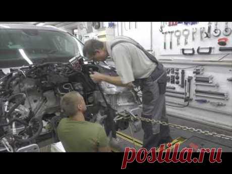 Фольксваген Тигуан. Вытянули крепкий лонжерон в идеал. Body repair after an accident.