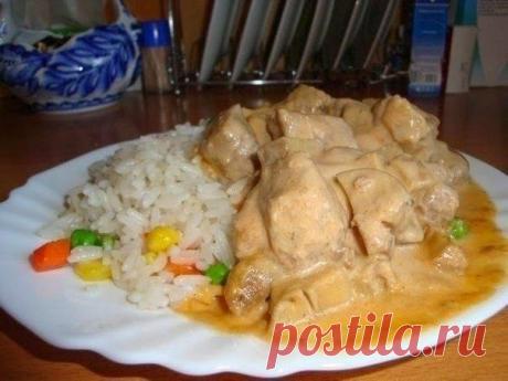 Мясо в сырном соусе