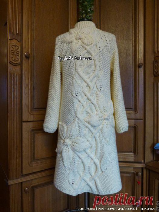 "Белые Клематисы" от Людмилы МакаровойПальто "Белые Клематисы" от Людмилы Макаровой