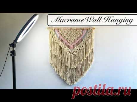 DIY Macrame Wall Hanging “Flowers, petals, leaves and rope combinations” / Tutorial from A to Z - YouTube