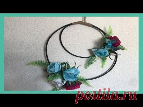 Cómo decorar con aros y flores de papel crepe