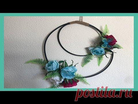 Cómo decorar con aros y flores de papel crepe