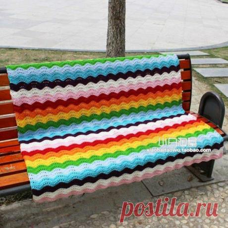 Плед крючком узором зигзаг. Яркий плед вязаный крючком схемы | Все о рукоделии: схемы, мастер классы, идеи на сайте labhousehold.com