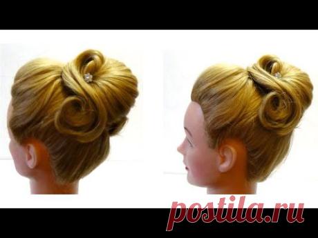 Красивая прическа своими руками. Beautiful hairstyle - YouTube