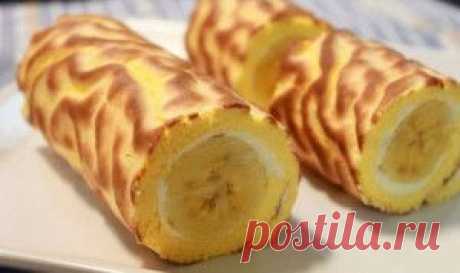 Вкусный банановый рулет