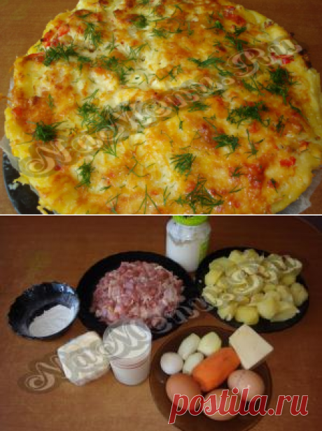 Картофельный пирог с курицей "Нежность"