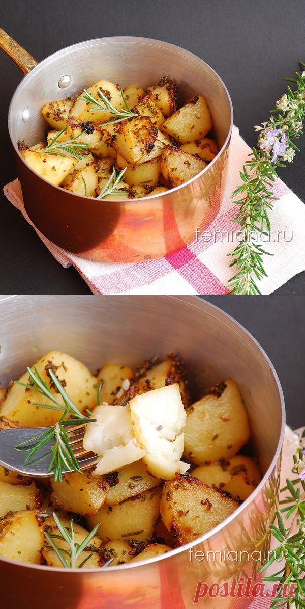 Картофель запеченный в духовке с медом, горчицей и розмарином (невероятно вкусно)