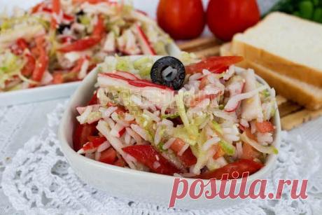 Салат с крабовыми палочками и рисом - пошаговые фото | Все Блюда