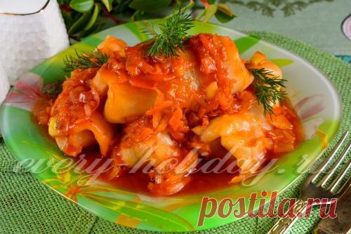 Постные голубцы с грибами и рисом, рецепт с фото