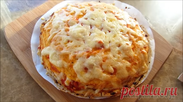 Блинный пирог с сыром! Невероятно вкусно!