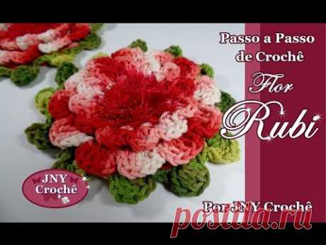 Passo a Passo Flor de Crochê Rubi por JNY Crochê