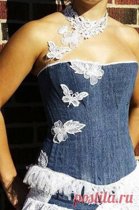 Смелые идеи при работе с джинсовой тканью