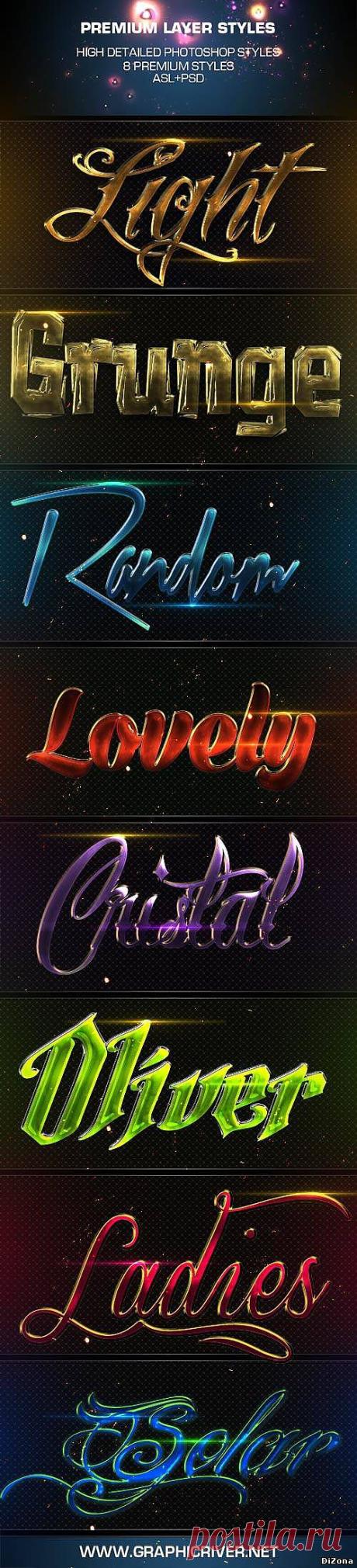 GraphicRiver - Premium Photoshop Styles - 3 Декабря 2013 - DiZona - все для дизайна