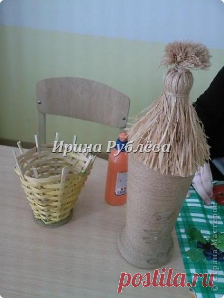 "Хата". Бутылка-оберег. Мастер-класс.