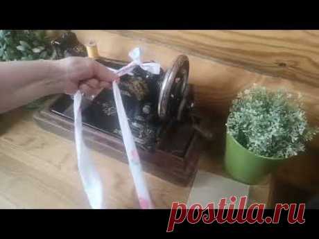 Утилизация старых простыней. Изготовление текстильной пряжи. "@"