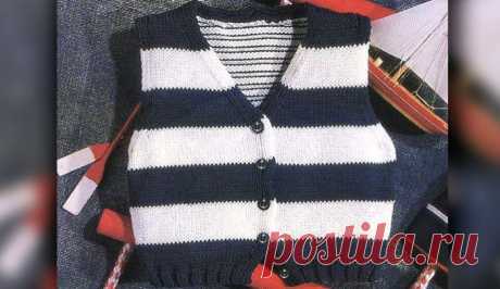 Жилет в полоску | Loveknitting.ru