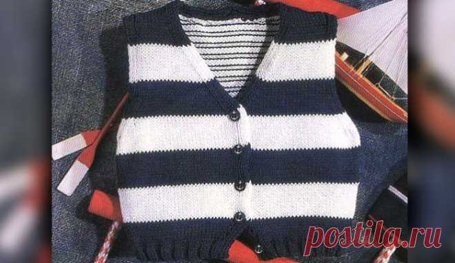 Жилет в полоску | Loveknitting.ru