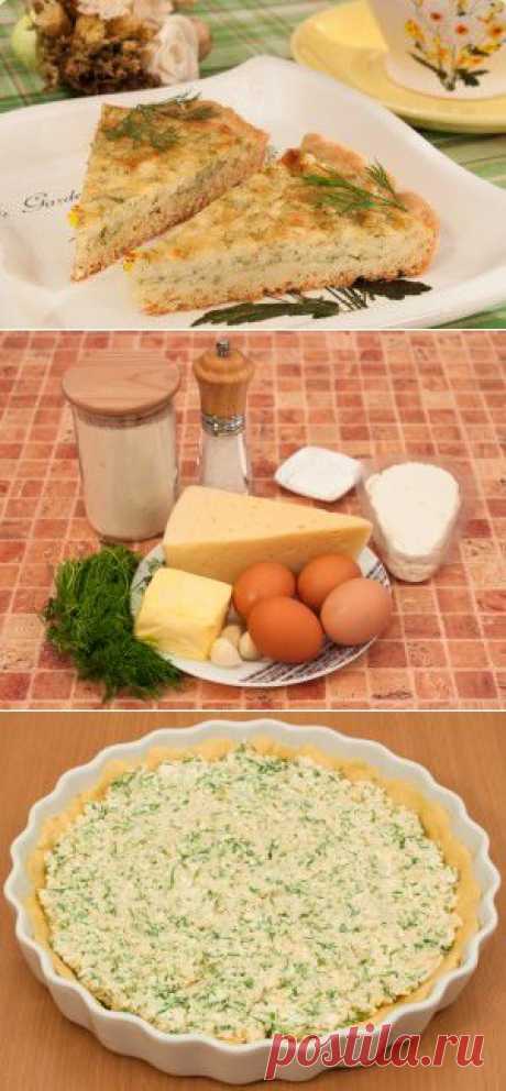 Пирог с сыром и творогом