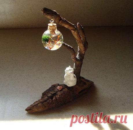 Миниатюрный аквариум как элемент декора