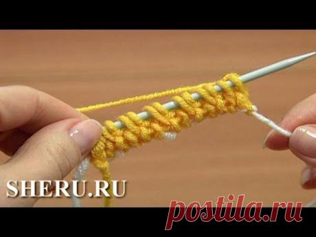 Спицы азы Урок 1 метод 16 из 18 Невидимый метод набора петель с использованием дополнительной нити