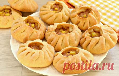 Вак-беляши в духовке с картошкой и фаршем