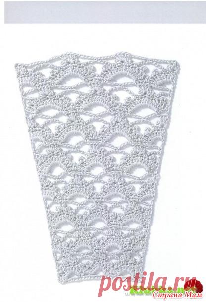 Схемы узоров для расширения полотна, для платьев, юбок и круглой кокетки (крючок) 2 - Вязание - Страна Мам