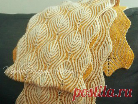 Снуд "Листья" в технике бриошь. Спицами. / Обсуждение на LiveInternet - Российский Сервис Онлайн-Дневников