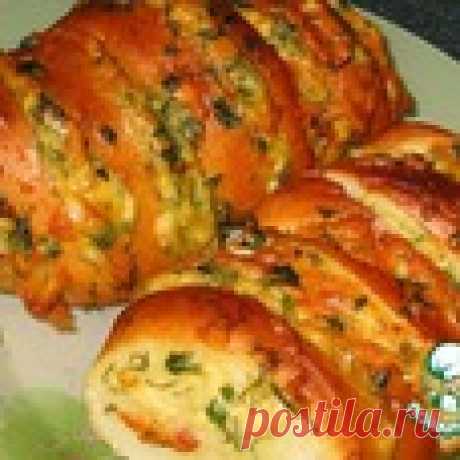 Запеченный батон с сыром и чесноком Кулинарный рецепт
