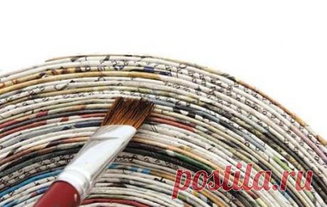 Чем красить газетные трубочки? | LS