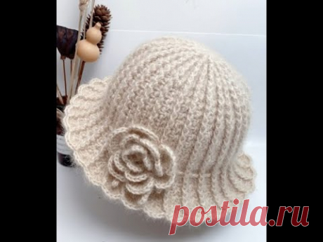 Flower beautiful hat free tutorial