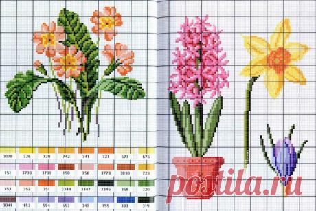 вышивание крестиком цветы - Поиск в Google
