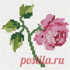 Схема розы для вышивки крестиком бисером